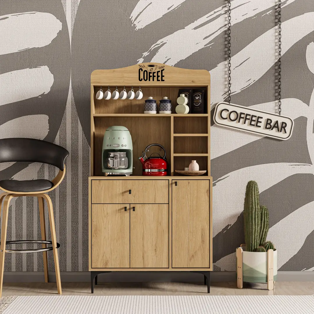 Έπιπλο Coffe Bar, Siesta 5222, 156x35x90 ,All4home